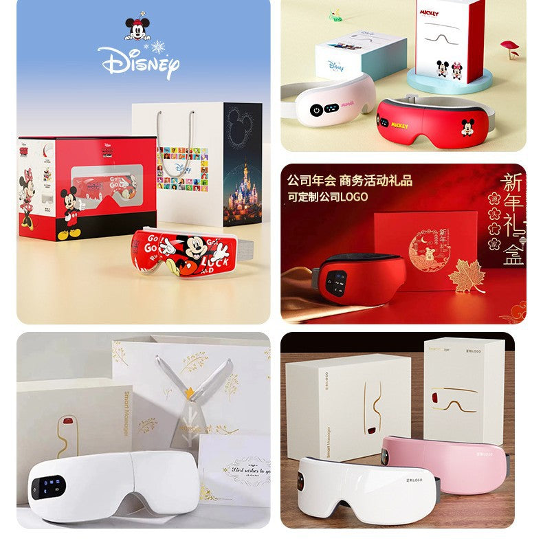 Cross-border eye massage instrument intelligent eye protection instrument rechargeable visual hot compress vibration folding corporate gift gift